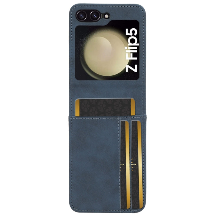 For Samsung Galaxy Z Flip5 5G Skin-feeling Half-split External Card Slot Folding Phone Case