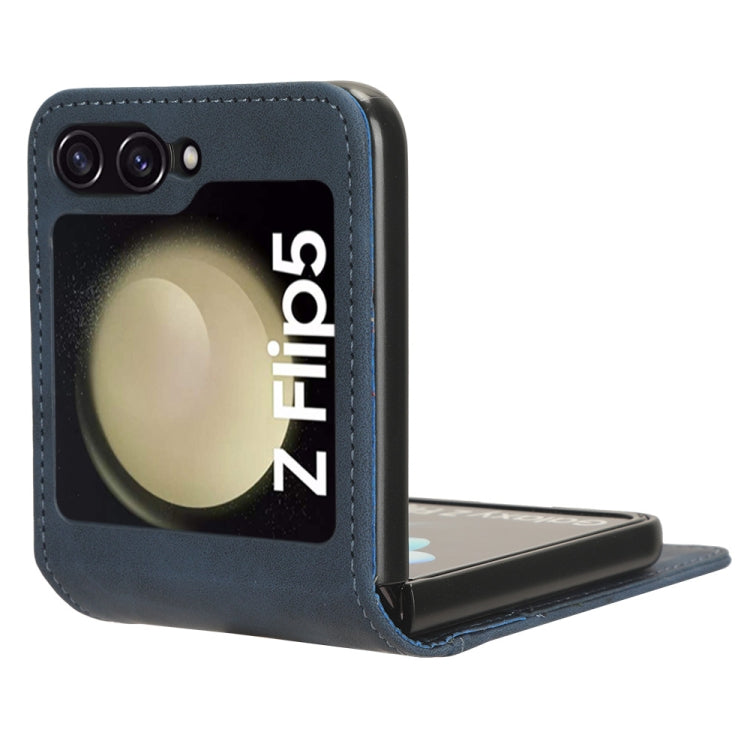 For Samsung Galaxy Z Flip5 5G Skin-feeling Half-split External Card Slot Folding Phone Case