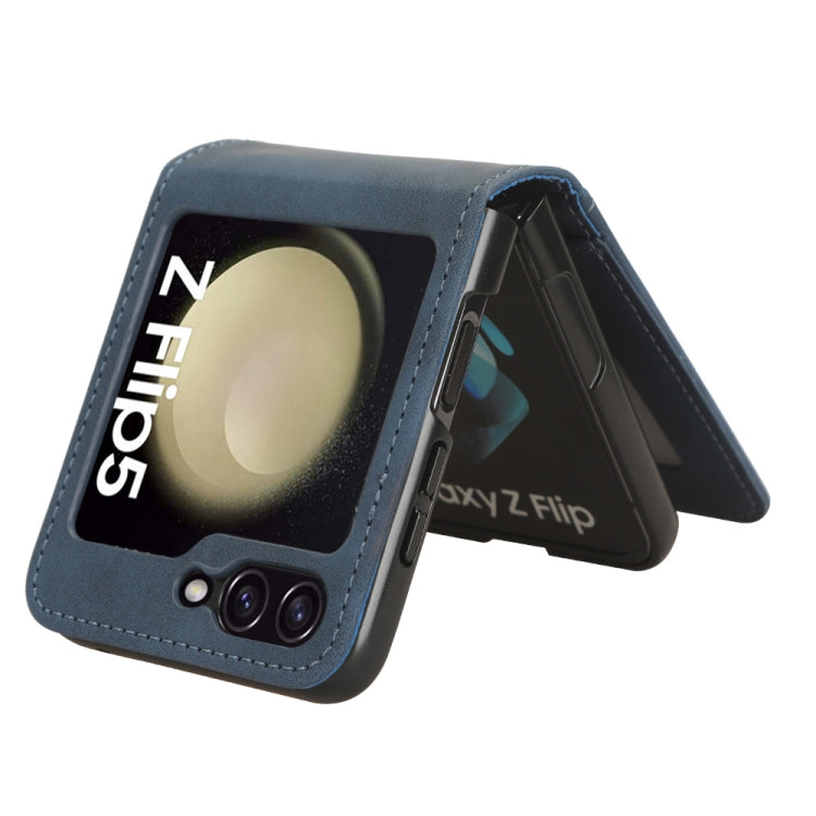 For Samsung Galaxy Z Flip5 5G Skin-feeling Half-split External Card Slot Folding Phone Case