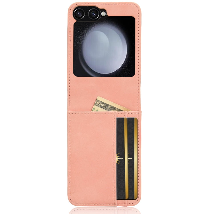 For Samsung Galaxy Z Flip7 FE / Z Flip6 Skin-feeling Half-split External Card Slot Folding Phone Case