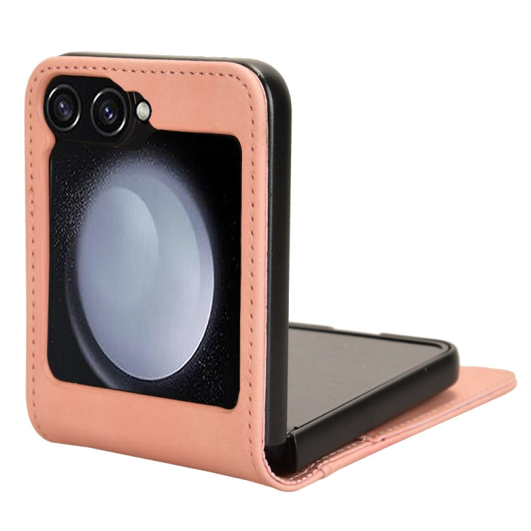 For Samsung Galaxy Z Flip7 FE / Z Flip6 Skin-feeling Half-split External Card Slot Folding Phone Case