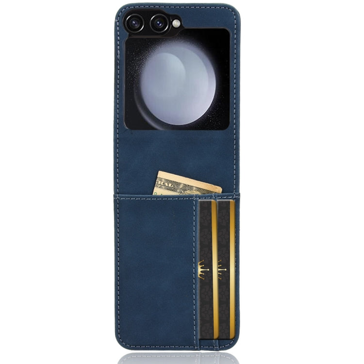 For Samsung Galaxy Z Flip7 FE / Z Flip6 Skin-feeling Half-split External Card Slot Folding Phone Case
