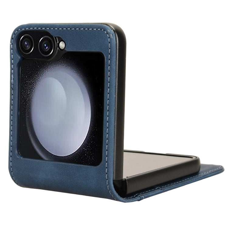 For Samsung Galaxy Z Flip7 FE / Z Flip6 Skin-feeling Half-split External Card Slot Folding Phone Case