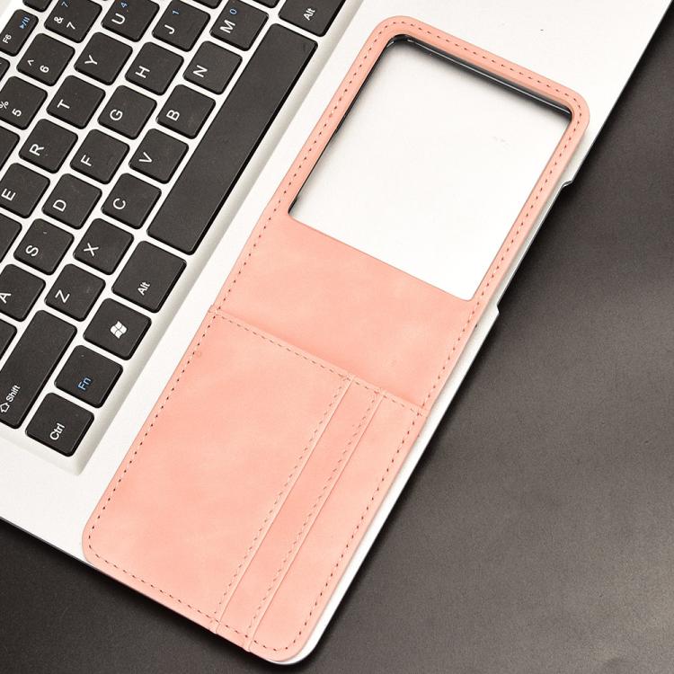 For Samsung Galaxy Z Flip7 5G Skin-feeling Half-split External Card Slot Folding Phone Case