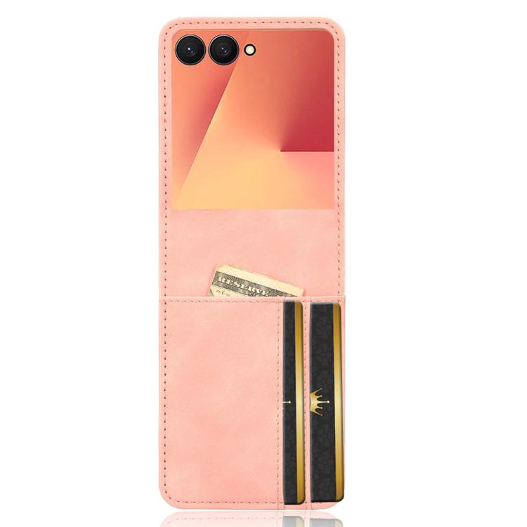 For Samsung Galaxy Z Flip7 5G Skin-feeling Half-split External Card Slot Folding Phone Case
