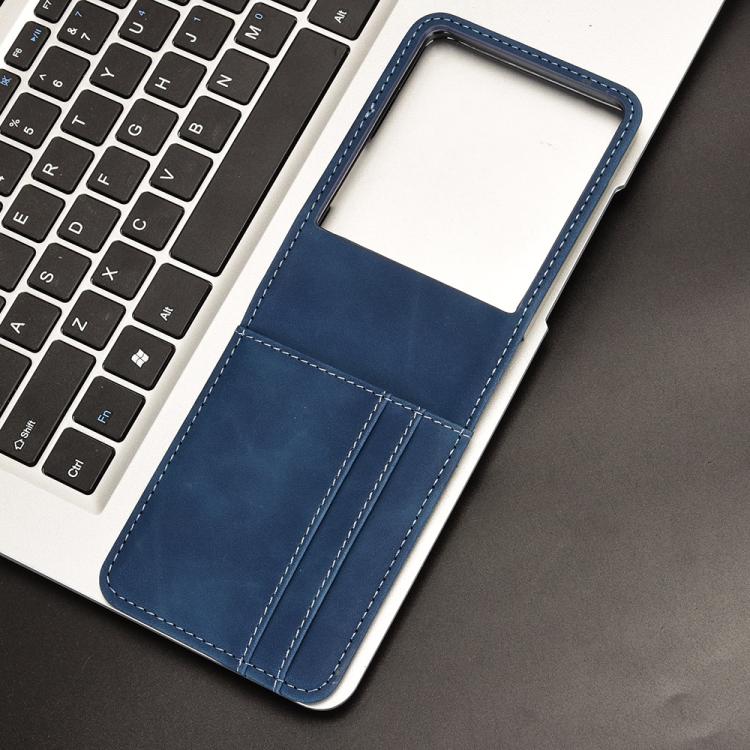 For Samsung Galaxy Z Flip7 5G Skin-feeling Half-split External Card Slot Folding Phone Case