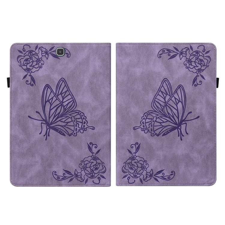 For Samsung Galaxy Tab A 9.7 T550 T555 Butterfly Flower Embossed Leather Tablet Case