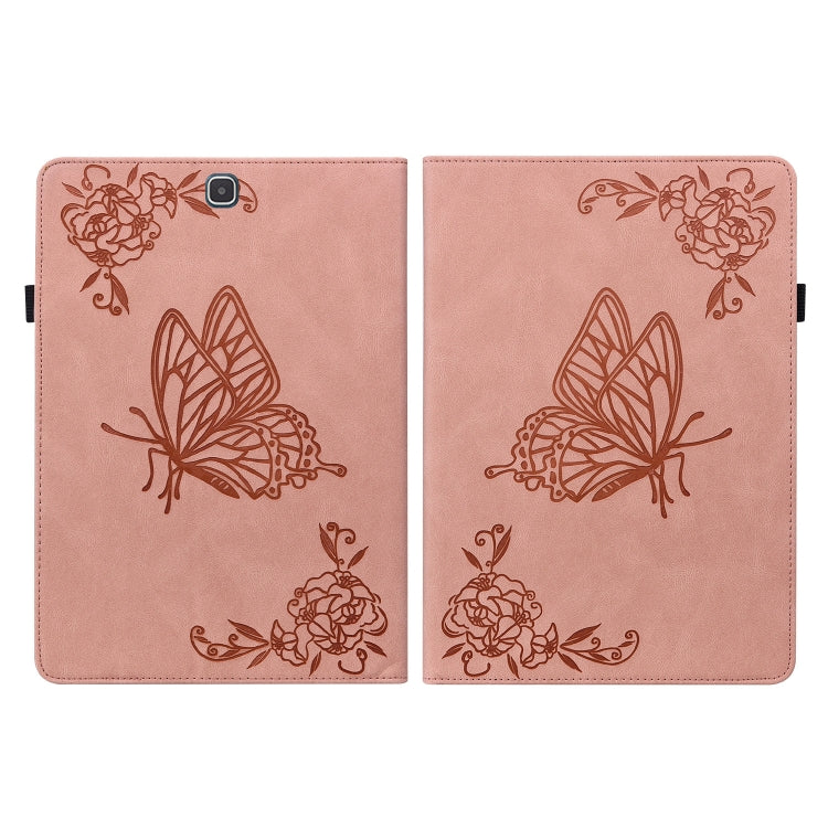 For Samsung Galaxy Tab A 9.7 T550 T555 Butterfly Flower Embossed Leather Tablet Case