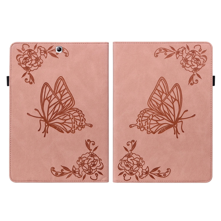 For Samsung Galaxy Tab S2 9.7 T810 T815 Butterfly Flower Embossed Leather Tablet Case