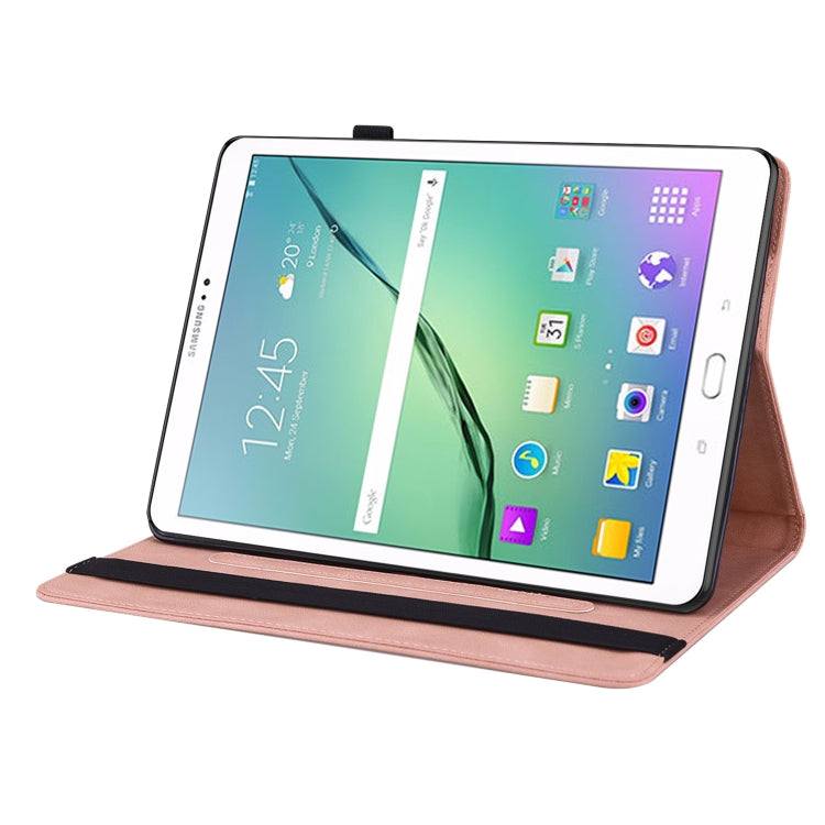 For Samsung Galaxy Tab S2 9.7 T810 T815 Butterfly Flower Embossed Leather Tablet Case