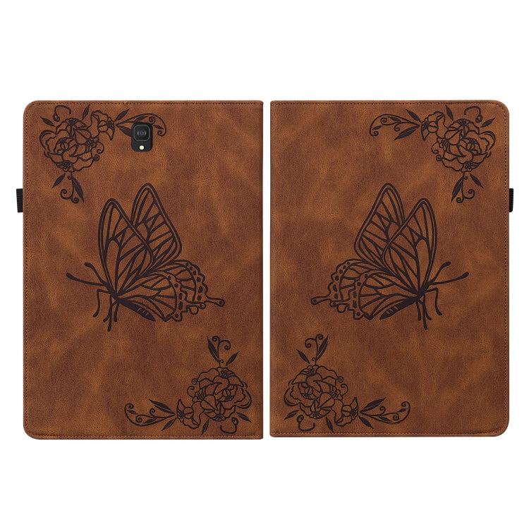 For Samsung Galaxy Tab S4 10.5 SM-T830 Butterfly Flower Embossed Leather Tablet Case