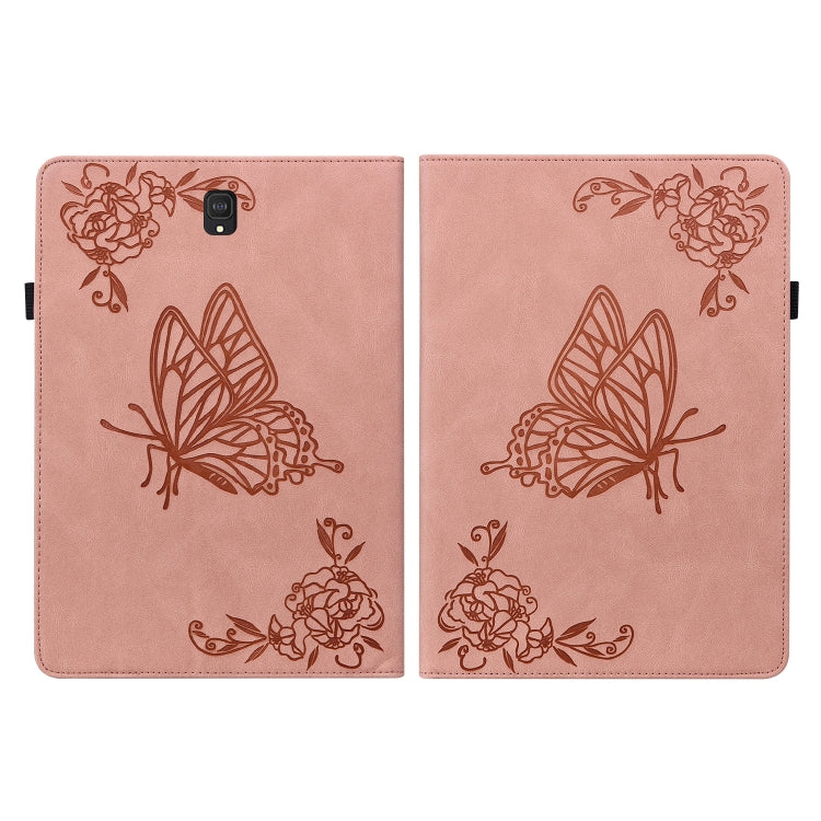 For Samsung Galaxy Tab S4 10.5 SM-T830 Butterfly Flower Embossed Leather Tablet Case