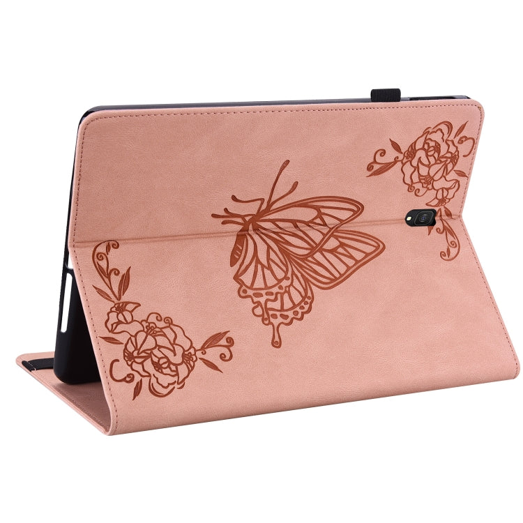 For Samsung Galaxy Tab S4 10.5 SM-T830 Butterfly Flower Embossed Leather Tablet Case