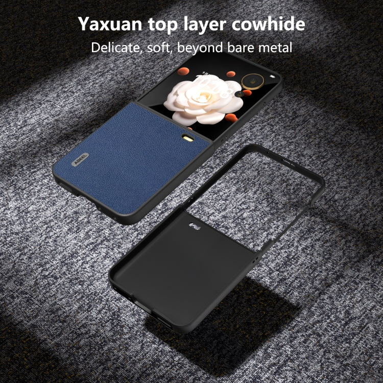 For Honor Magic V Flip ABEEL Genuine Leather Luolai Series Phone Case