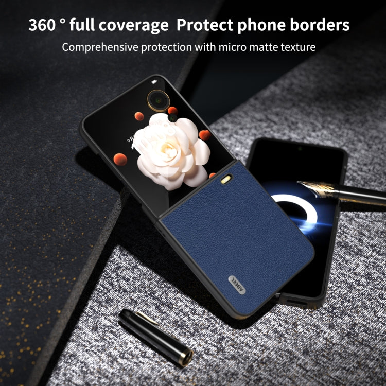 For Honor Magic V Flip ABEEL Genuine Leather Luolai Series Phone Case