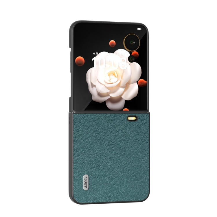 For Honor Magic V Flip ABEEL Genuine Leather Luolai Series Phone Case