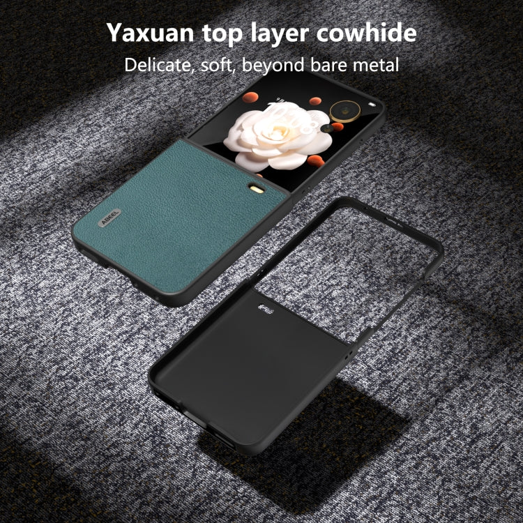 For Honor Magic V Flip ABEEL Genuine Leather Luolai Series Phone Case
