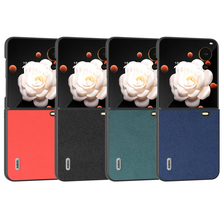 For Honor Magic V Flip ABEEL Genuine Leather Luolai Series Phone Case