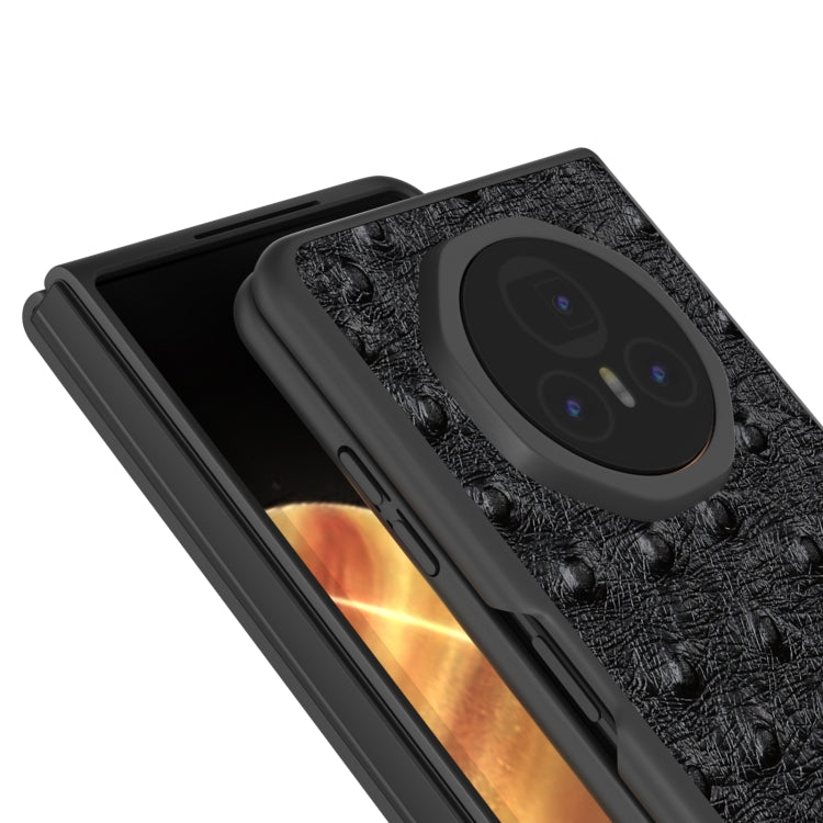 For Honor Magic V3 ABEEL Genuine Leather Ostrich Texture Phone Case