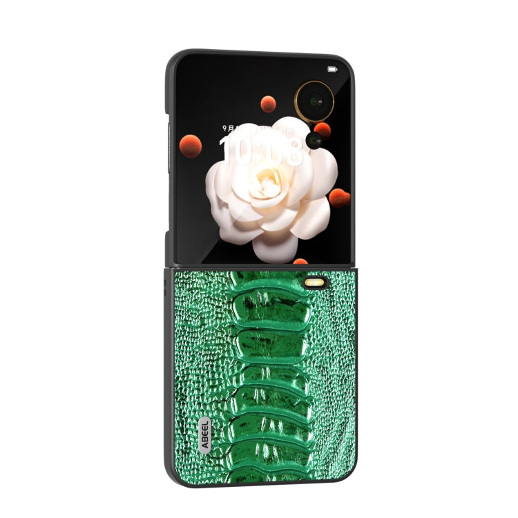 For Honor Magic V Flip ABEEL Genuine Leather Weilai Series Phone Case