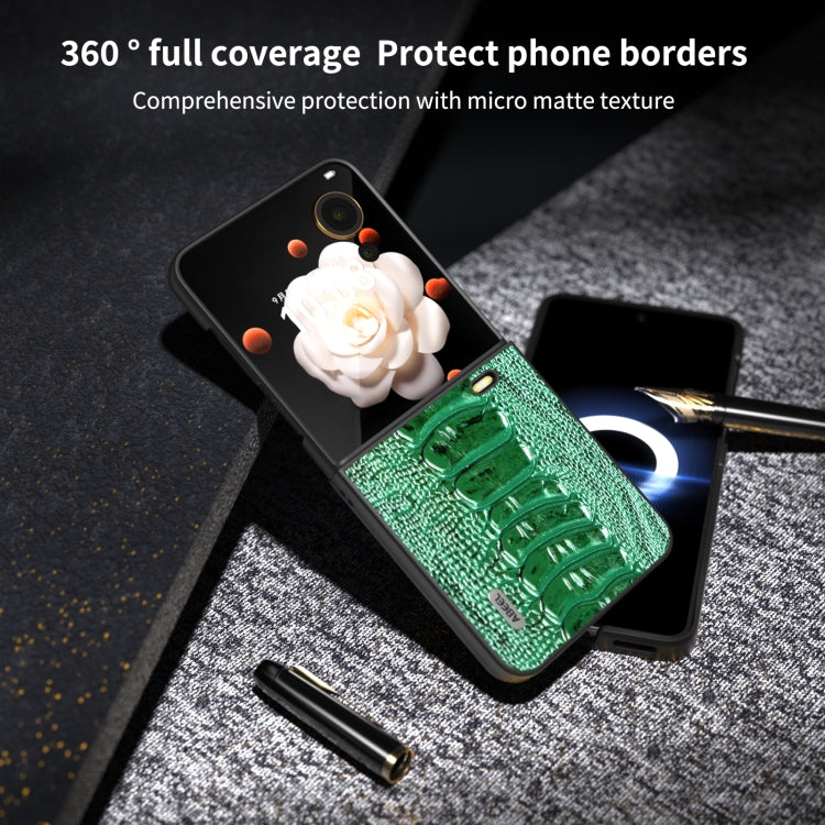For Honor Magic V Flip ABEEL Genuine Leather Weilai Series Phone Case