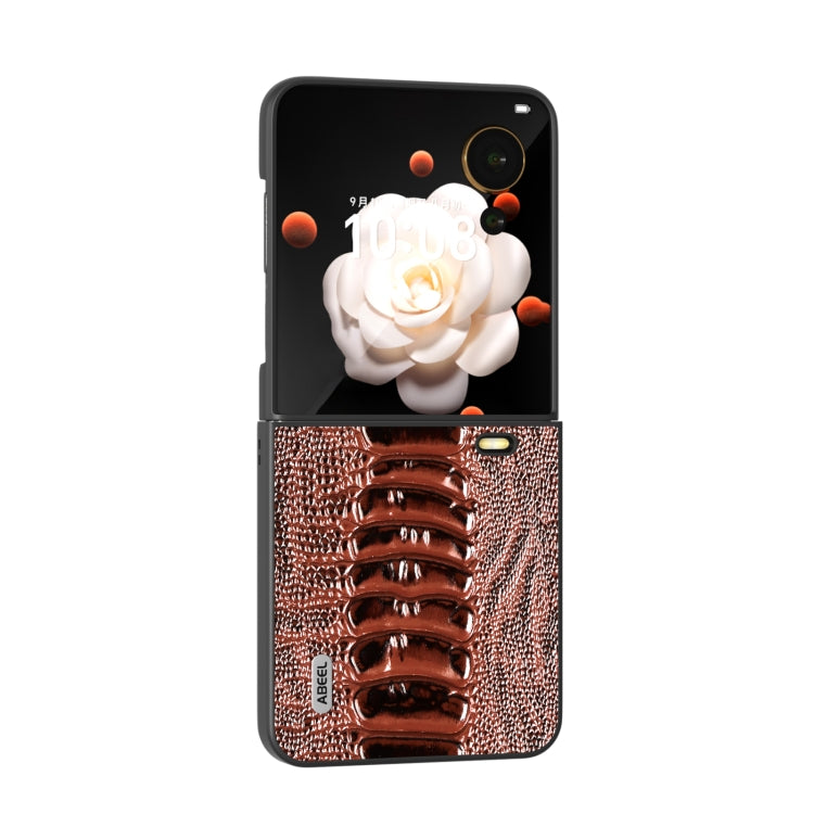 For Honor Magic V Flip ABEEL Genuine Leather Weilai Series Phone Case