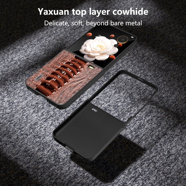 For Honor Magic V Flip ABEEL Genuine Leather Weilai Series Phone Case