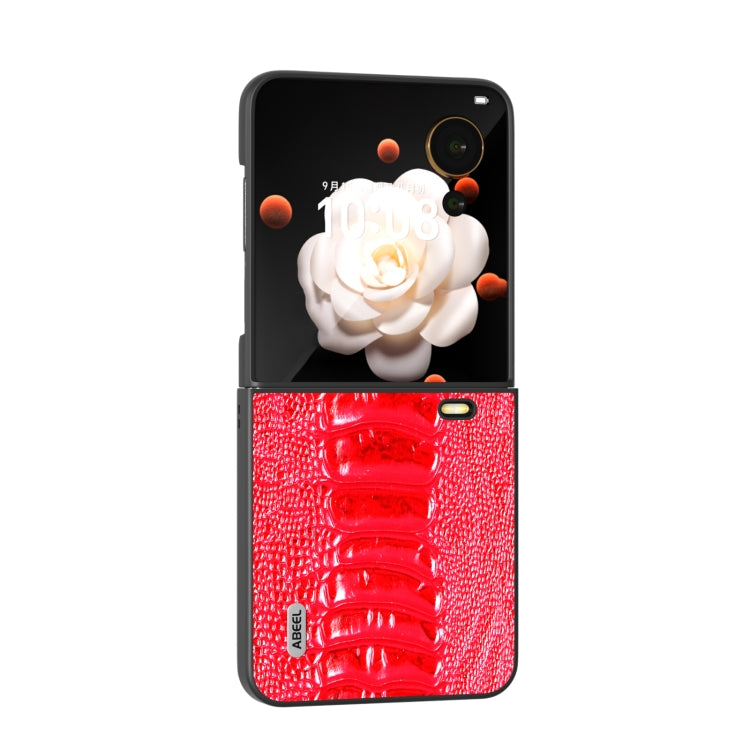 For Honor Magic V Flip ABEEL Genuine Leather Weilai Series Phone Case