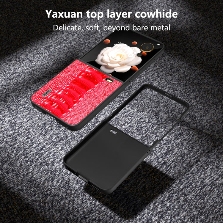 For Honor Magic V Flip ABEEL Genuine Leather Weilai Series Phone Case
