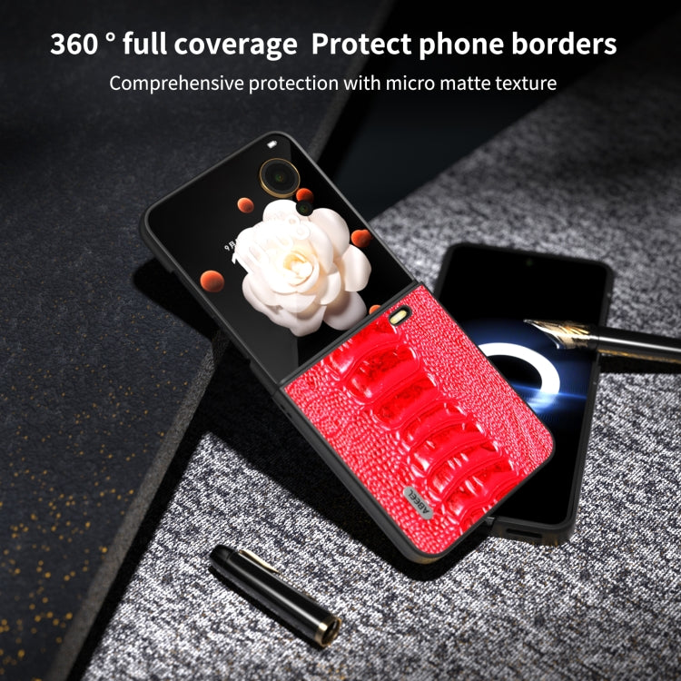 For Honor Magic V Flip ABEEL Genuine Leather Weilai Series Phone Case
