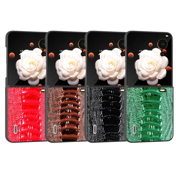 For Honor Magic V Flip ABEEL Genuine Leather Weilai Series Phone Case