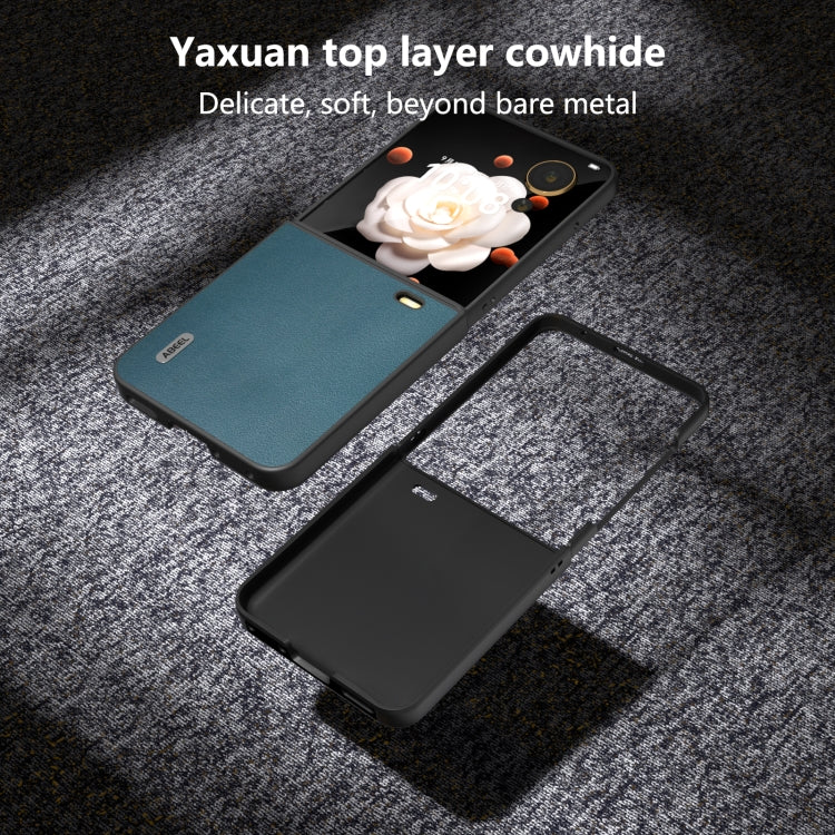 For Honor Magic V Flip ABEEL Genuine Leather Xiaoya Series Phone Case