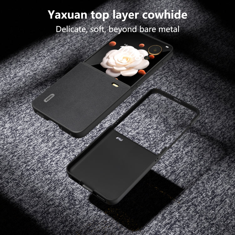 For Honor Magic V Flip ABEEL Genuine Leather Xiaoya Series Phone Case