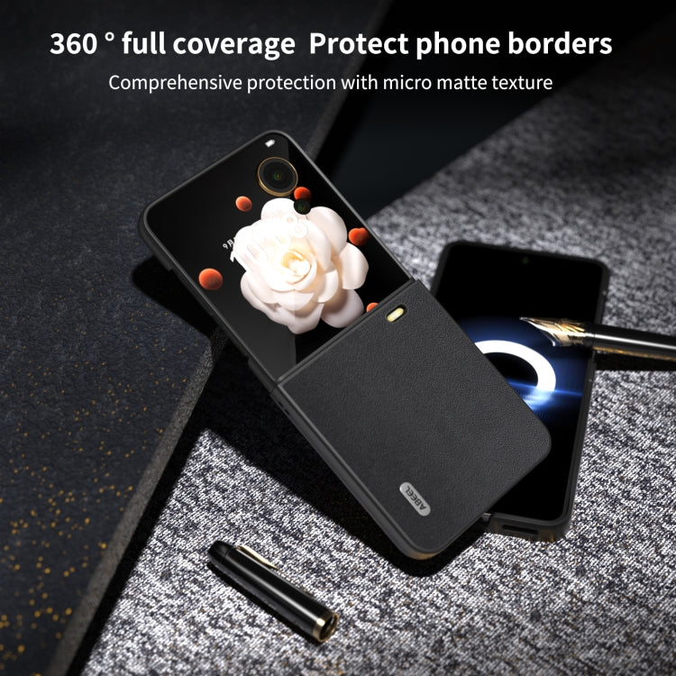 For Honor Magic V Flip ABEEL Genuine Leather Xiaoya Series Phone Case