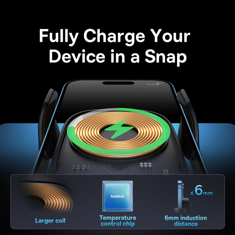 Baseus Milky Way Pro 15W Wireless Charging Electric Air Outlet Car Mount(Black)