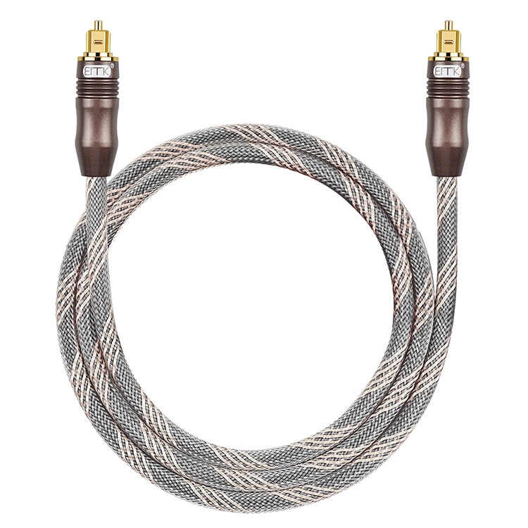 1m EMK OD6.0mm Toslink Square Port to Square Port TV Digital Audio Optical Fiber Connecting Cable