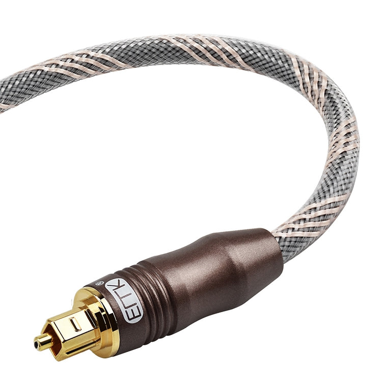 15m EMK OD6.0mm Toslink Square Port to Square Port TV Digital Audio Optical Fiber Connecting Cable