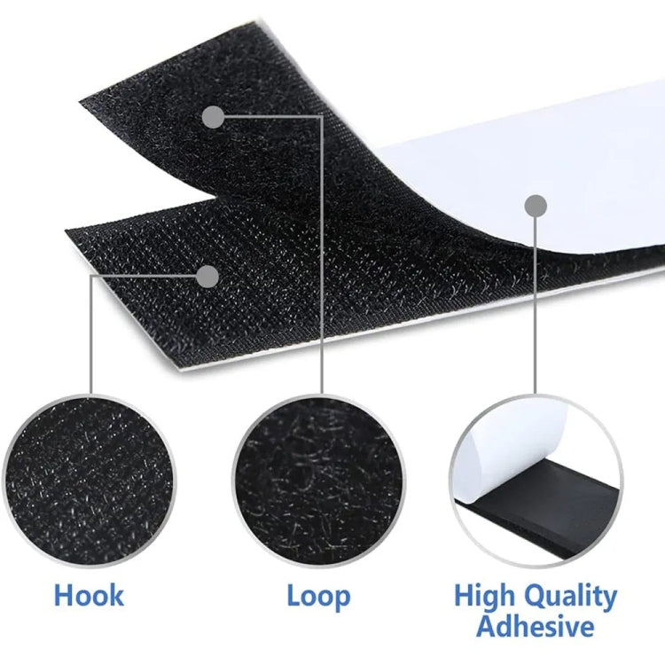 2.5cm Nylon Garment Textile Accessories With Double Sided Adhesive Hook and Loop Fastener