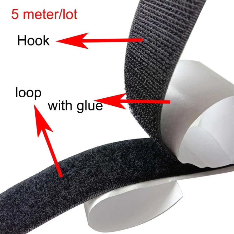 2.5cm Nylon Garment Textile Accessories With Double Sided Adhesive Hook and Loop Fastener