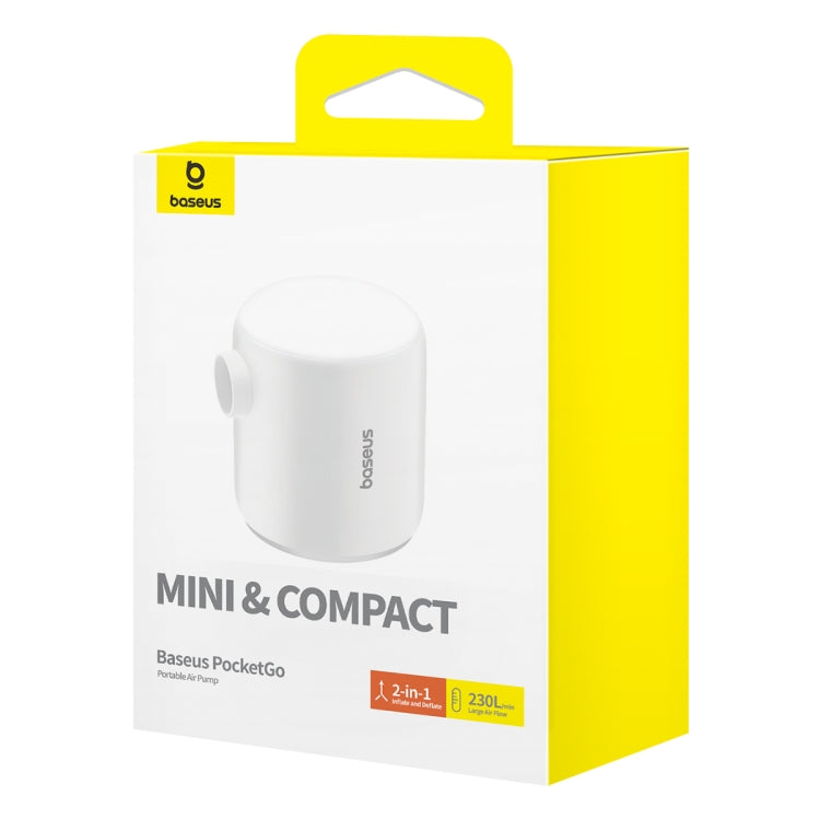 Baseus PocketGo Outdoor Camping Mini Portable Air Pump(White)