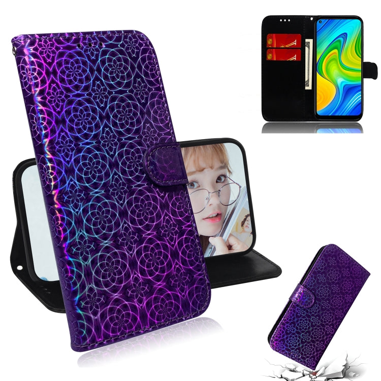 For Xiaomi Redmi Note 9 / 10X 4G Solid Color Colorful Magnetic Buckle Horizontal Flip PU Leather Case with Holder & Card Slots & Wallet & Lanyard