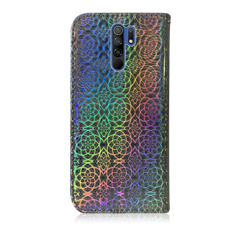For Xiaomi Redmi 9 Solid Color Colorful Magnetic Buckle Horizontal Flip PU Leather Case with Holder & Card Slots & Wallet & Lanyard