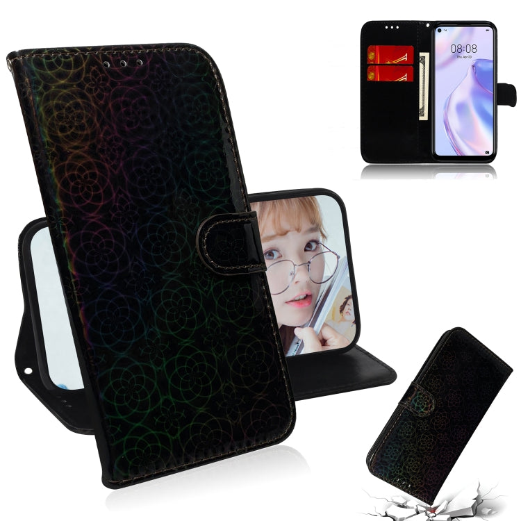 For Huawei P40 lite 5G Solid Color Colorful Magnetic Buckle Horizontal Flip PU Leather Case with Holder & Card Slots & Wallet & Lanyard