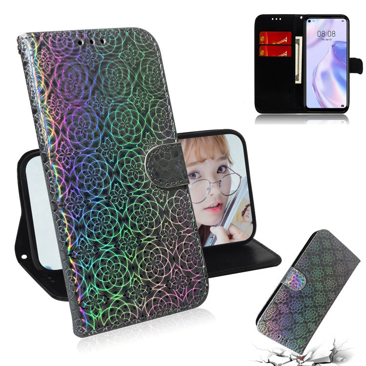 For Huawei P40 lite 5G Solid Color Colorful Magnetic Buckle Horizontal Flip PU Leather Case with Holder & Card Slots & Wallet & Lanyard