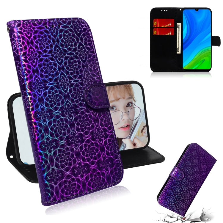 For Huawei P smart 2020 Solid Color Colorful Magnetic Buckle Horizontal Flip PU Leather Case with Holder & Card Slots & Wallet & Lanyard
