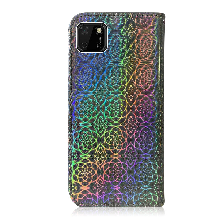 For Huawei Y5p Solid Color Colorful Magnetic Buckle Horizontal Flip PU Leather Case with Holder & Card Slots & Wallet & Lanyard