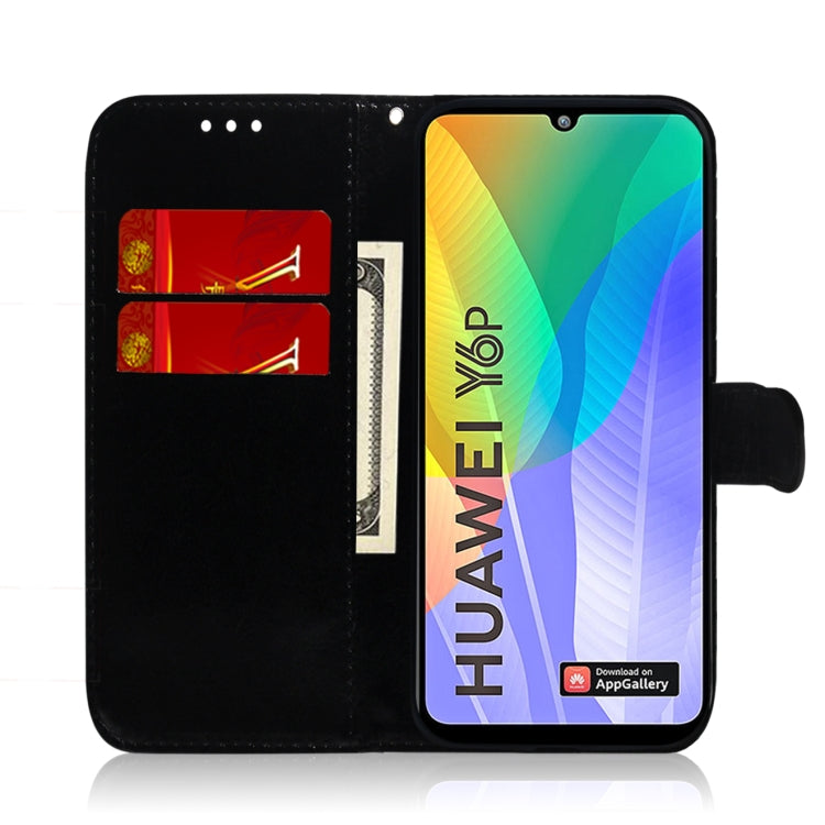For Huawei Y6p Solid Color Colorful Magnetic Buckle Horizontal Flip PU Leather Case with Holder & Card Slots & Wallet & Lanyard