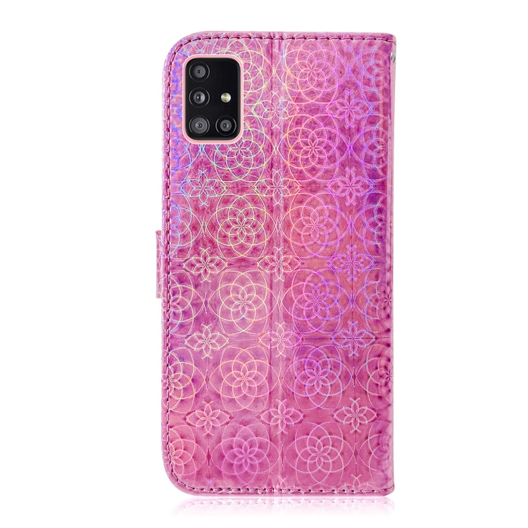For Samsung Galaxy A51 5G Solid Color Colorful Magnetic Buckle Horizontal Flip PU Leather Case with Holder & Card Slots & Wallet & Lanyard