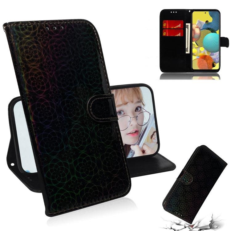 For Samsung Galaxy A51 5G Solid Color Colorful Magnetic Buckle Horizontal Flip PU Leather Case with Holder & Card Slots & Wallet & Lanyard