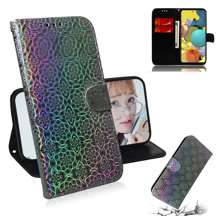 For Samsung Galaxy A51 5G Solid Color Colorful Magnetic Buckle Horizontal Flip PU Leather Case with Holder & Card Slots & Wallet & Lanyard
